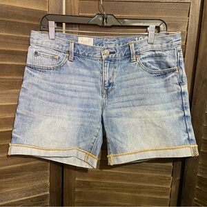 Gap Sexy Boyfriend Jean Shorts Tumblr Girl Sz 27 Mid Rise Cuffed Hem Miley Cyrus